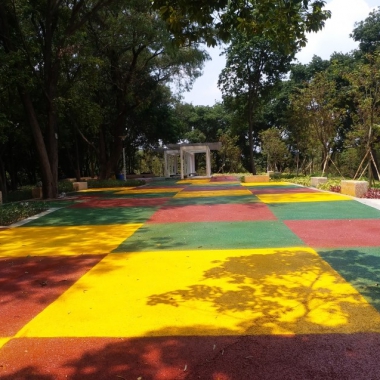 广州儿童公园彩色透水混凝土